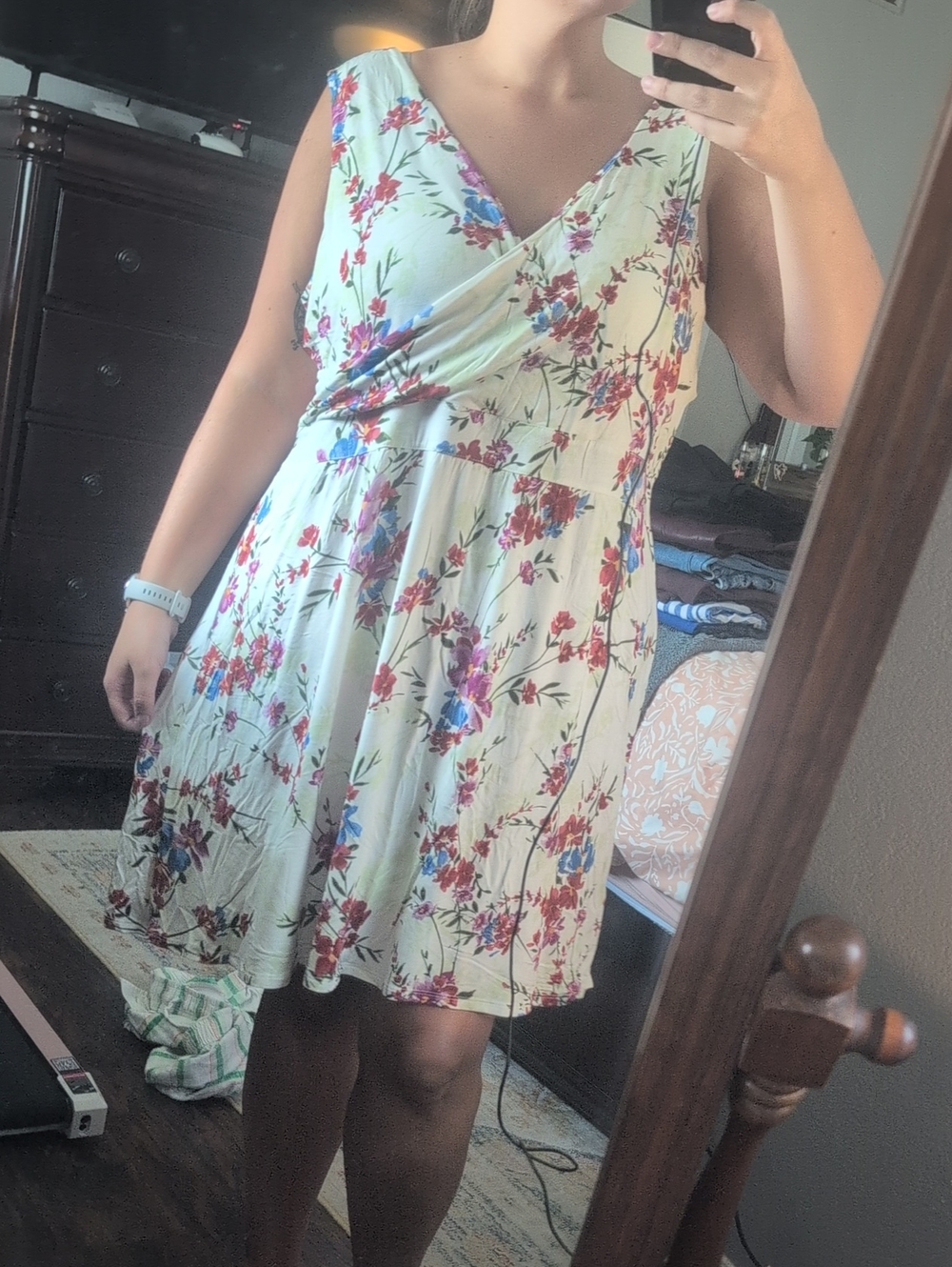 Floral V-Neck Wrap Sundress